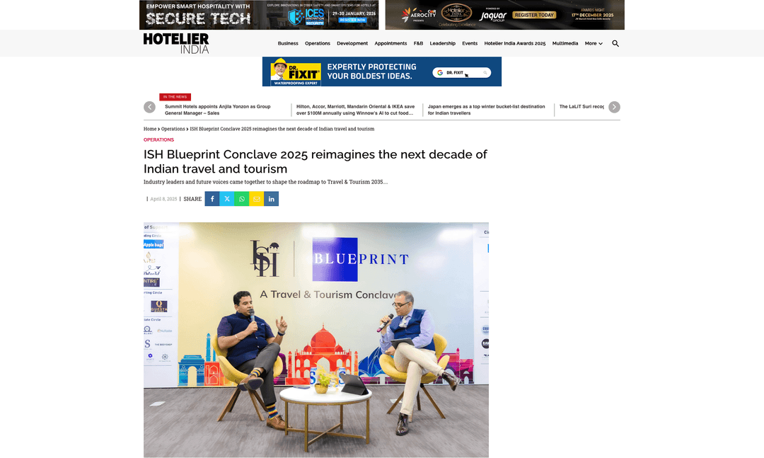 ISH Blueprint Conclave 2025 reimagines the next decade of Indian travel and tourism