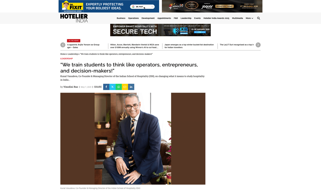 We train students to think like operators, entrepreneurs, and decision-makers!